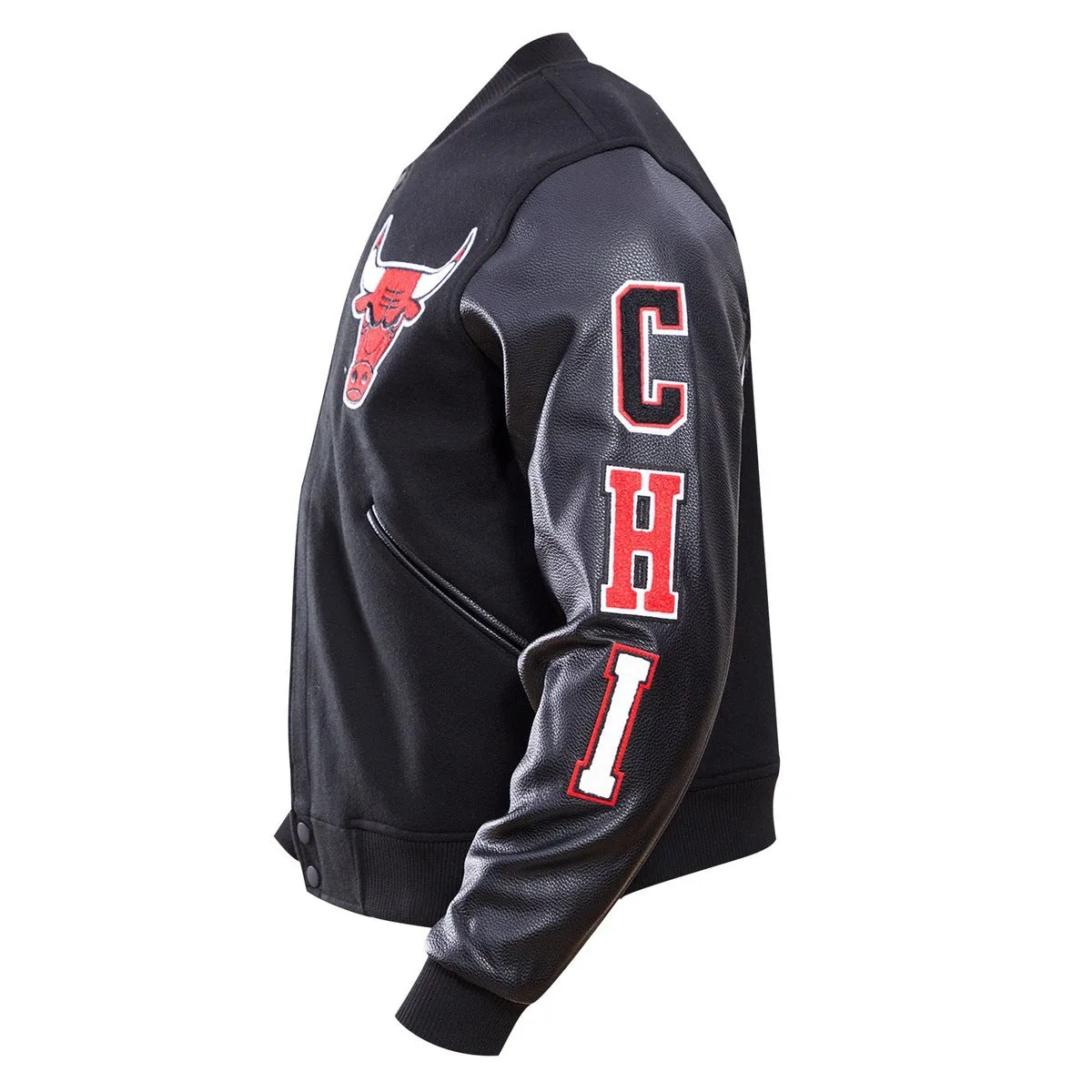 NBA CHICAGO BULLS CLASSIC WOOL MEN'S VARSITY JACKET (BLACK)