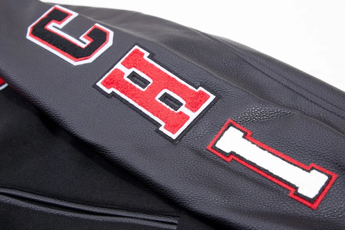 NBA CHICAGO BULLS CLASSIC WOOL MEN'S VARSITY JACKET (BLACK)