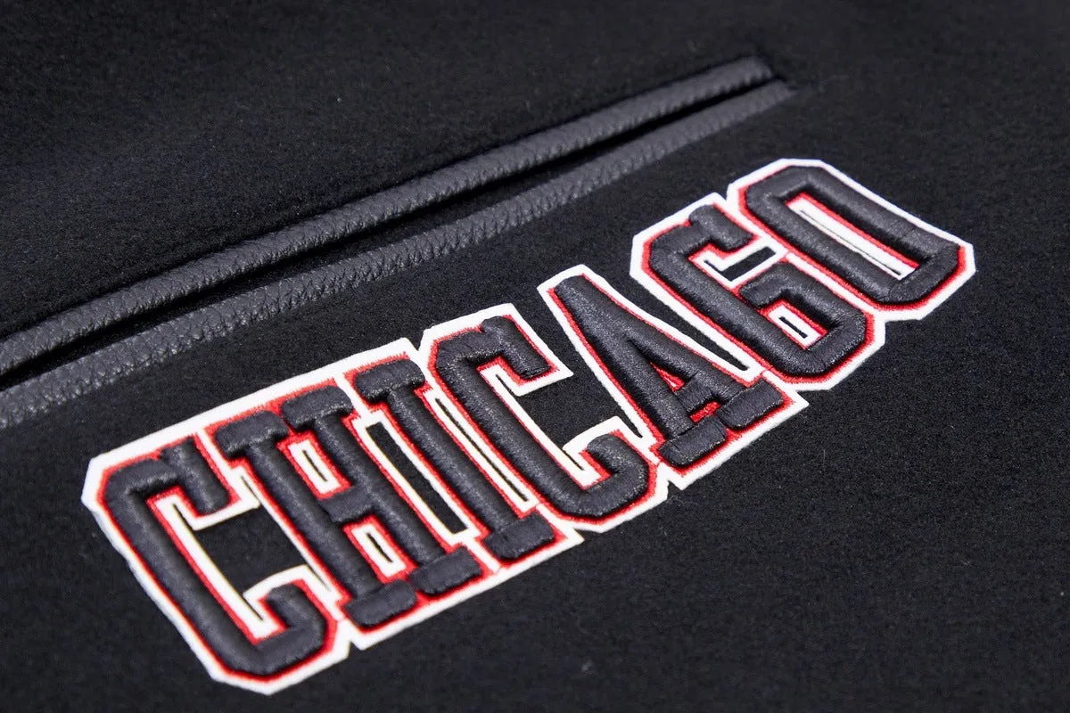 NBA CHICAGO BULLS CLASSIC WOOL MEN'S VARSITY JACKET (BLACK)