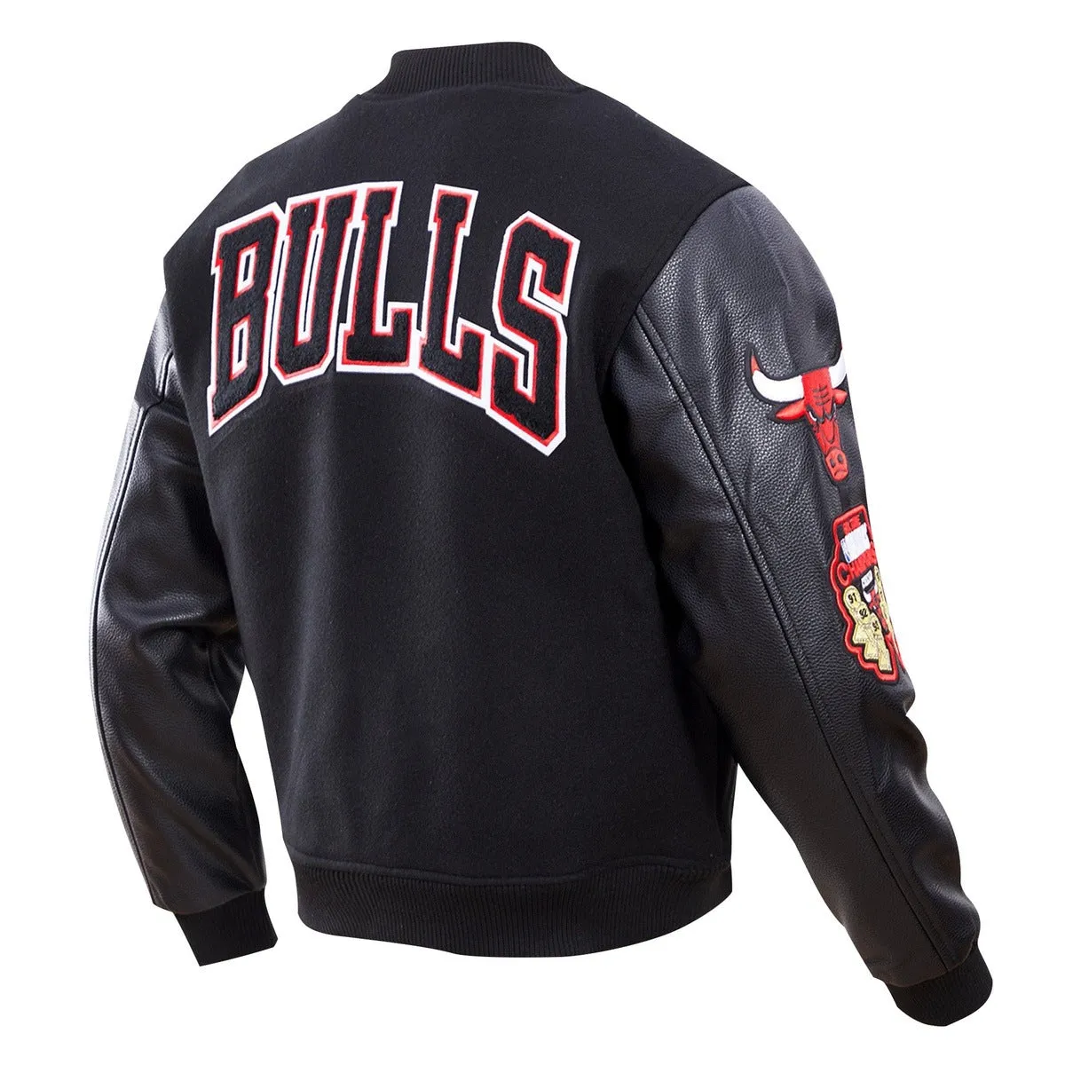 NBA CHICAGO BULLS CLASSIC WOOL MEN'S VARSITY JACKET (BLACK)