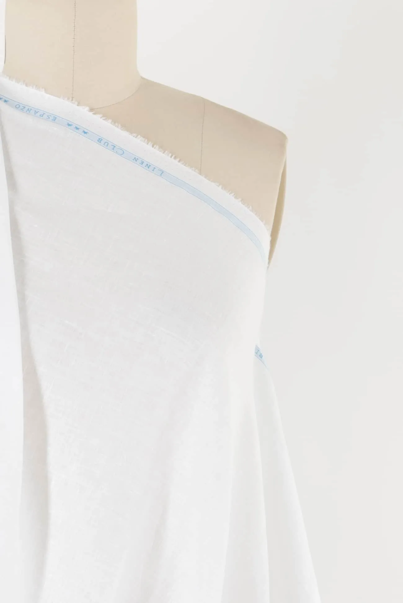 Pure White Hanky Linen Woven - ENDCUT