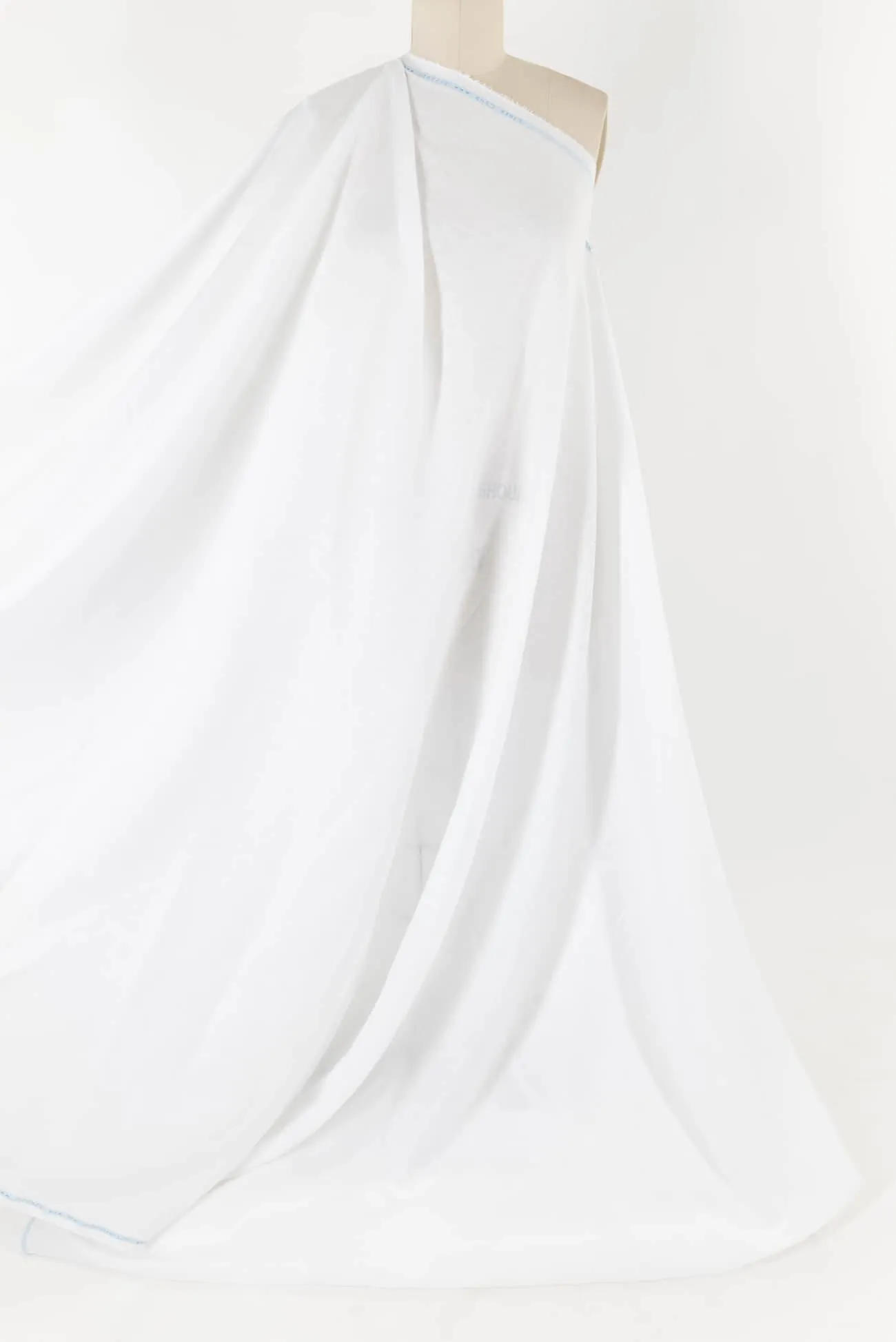 Pure White Hanky Linen Woven - ENDCUT