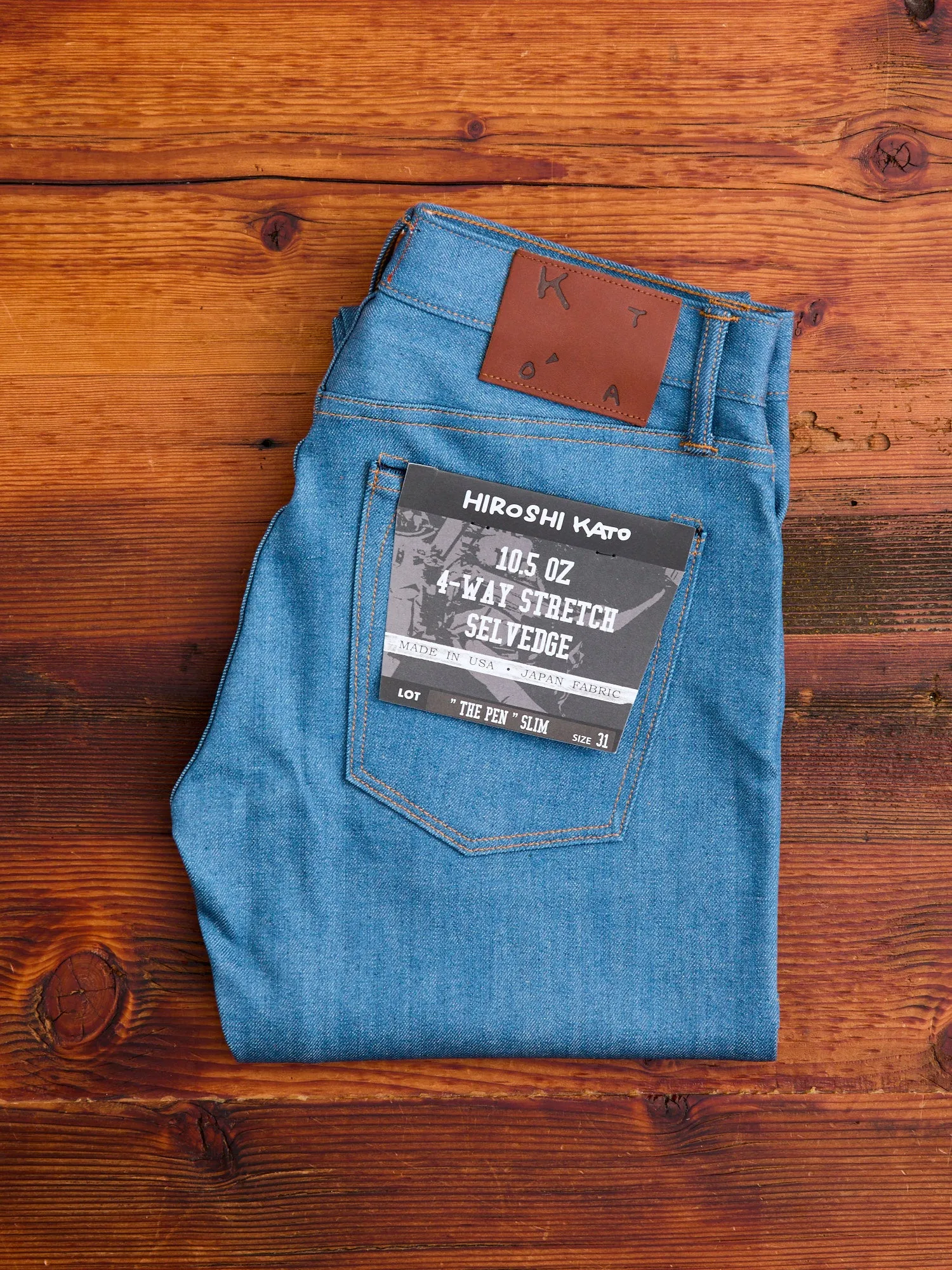 "Old Blue Raw" 10.5oz Indigo Stretch Selvedge Denim - Pen Slim