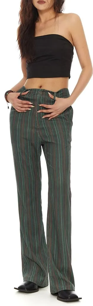 Retro Stripe Straight Fit Pants
