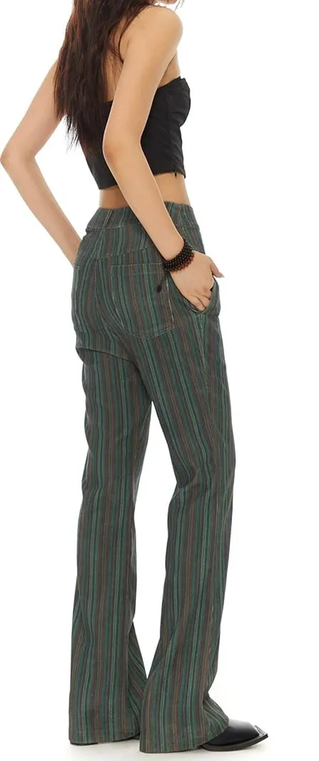 Retro Stripe Straight Fit Pants
