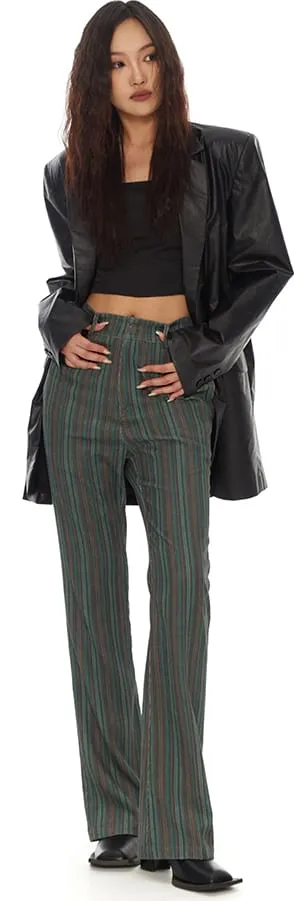 Retro Stripe Straight Fit Pants