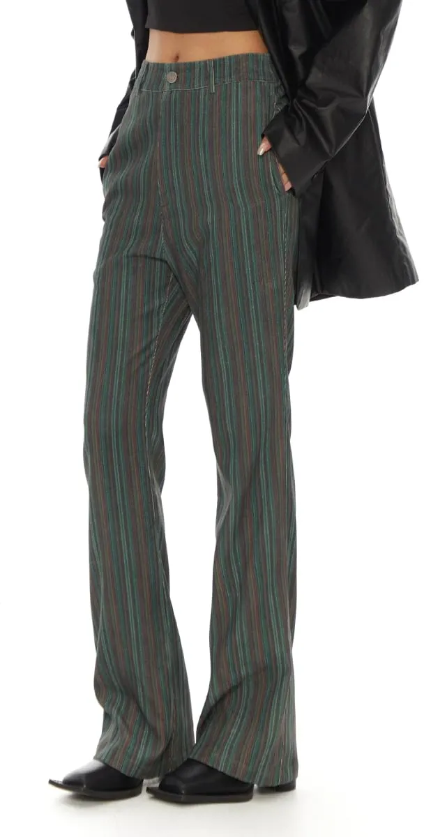 Retro Stripe Straight Fit Pants