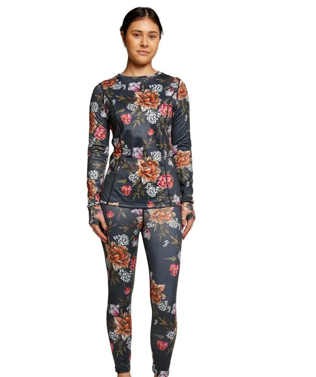 Rojo Best Living Womens Plus Size Thermal Top Bouquet Sizes 3XL - 5XL