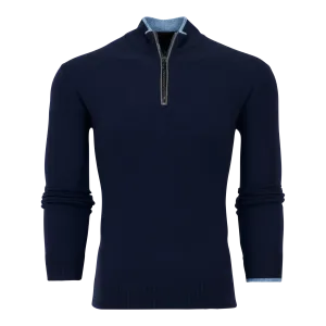 Sebonack Quarter-Zip Sweater (Maltese Blue)