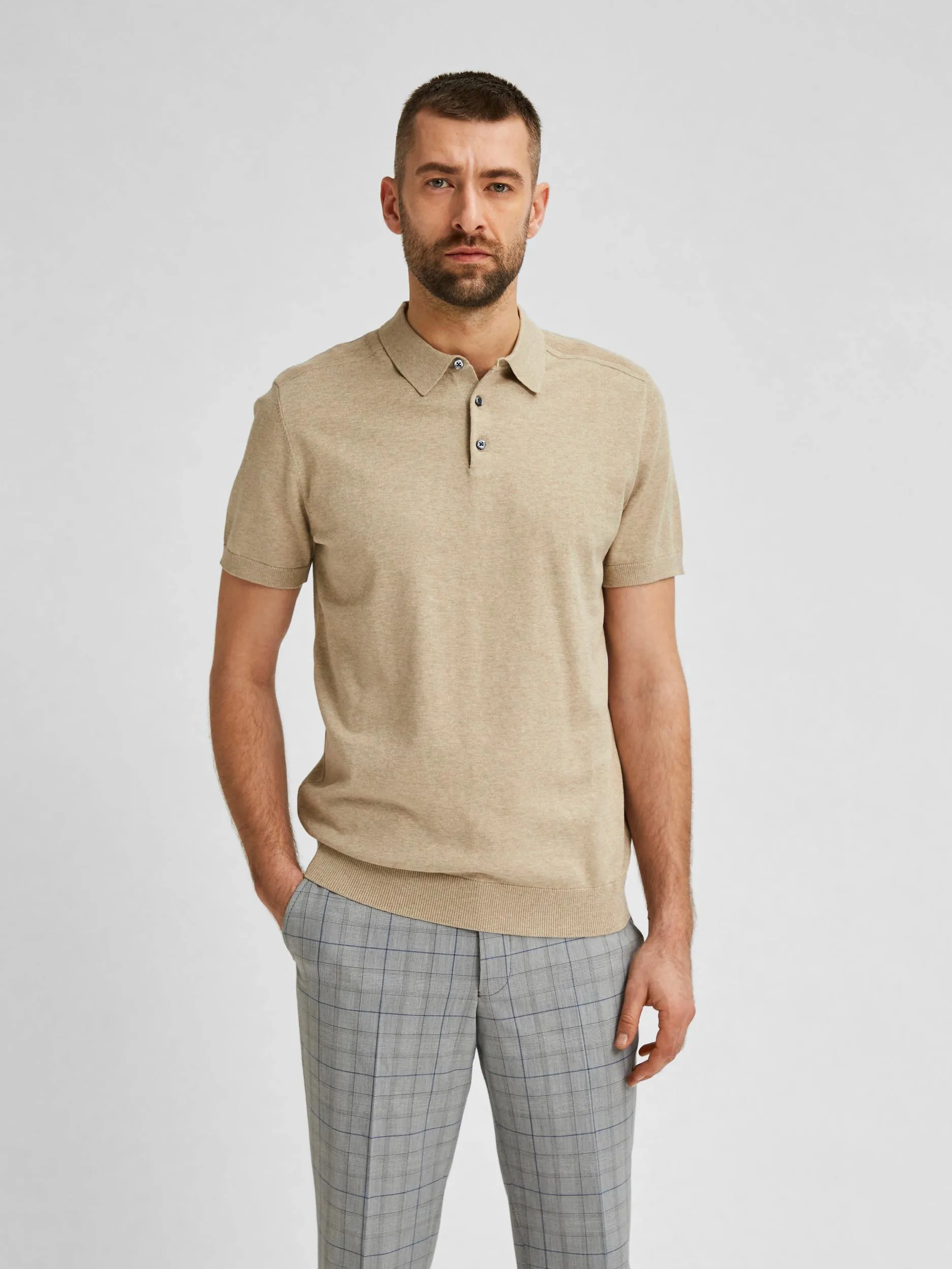 Selected Homme Berg - Polo med korte ærmer