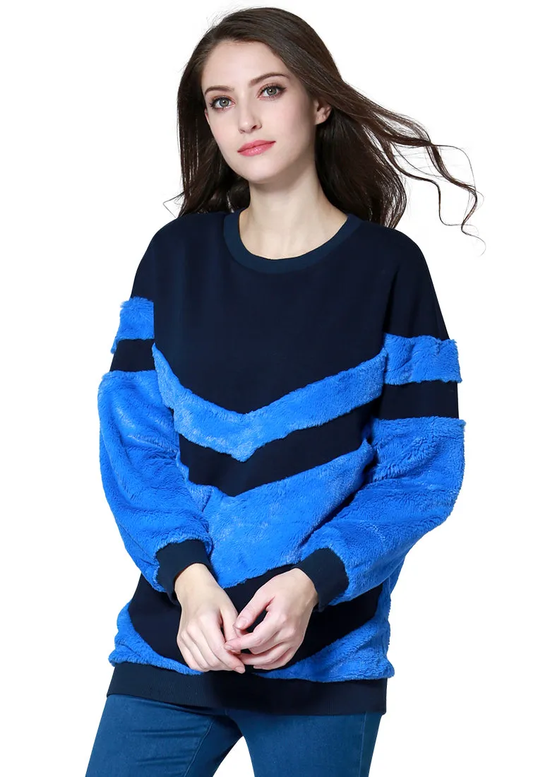Soft Comfortable Navy & Blue Sweatshirt