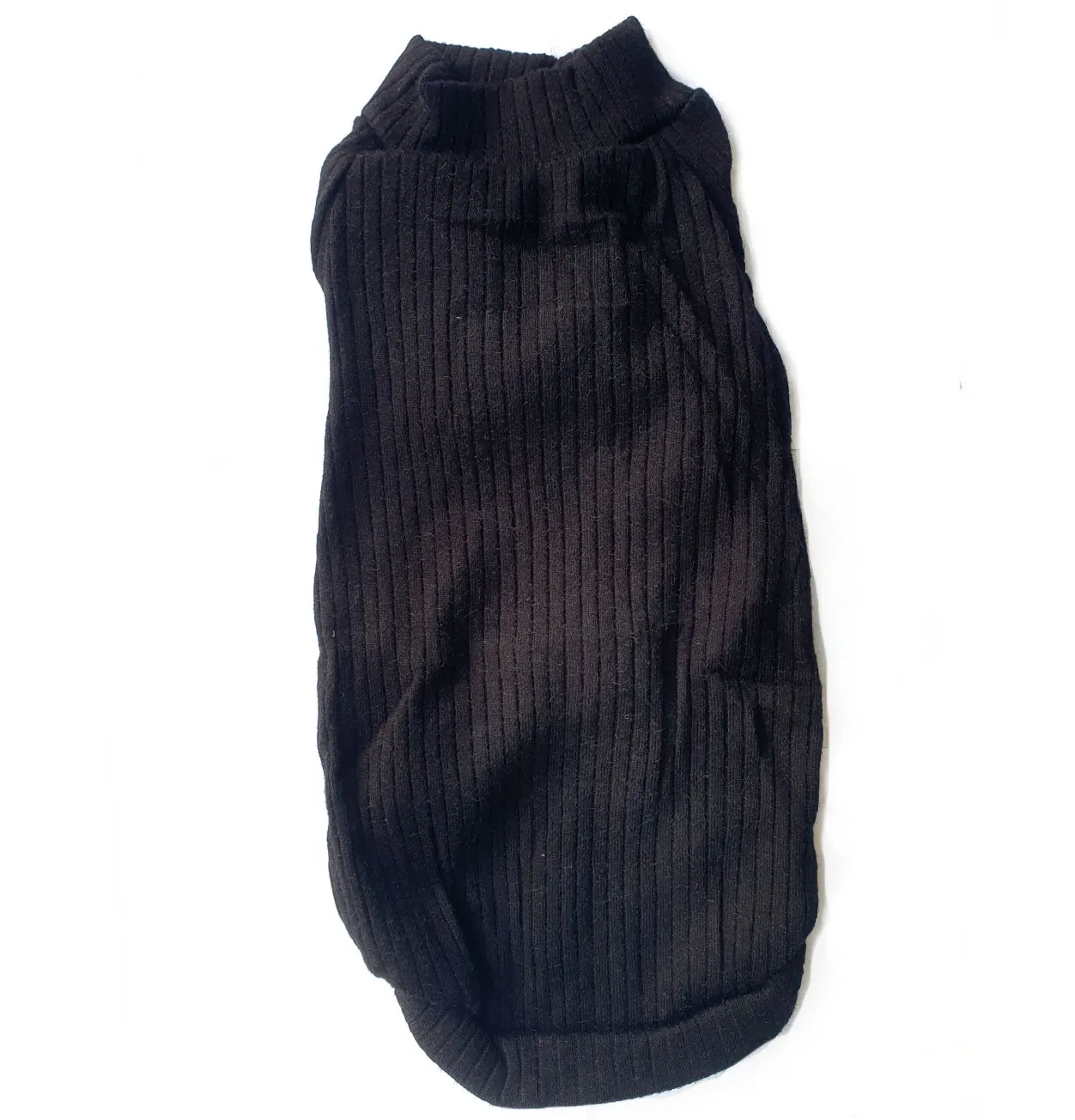 Sphynx Cat Ribbed Stretch Knit - Black