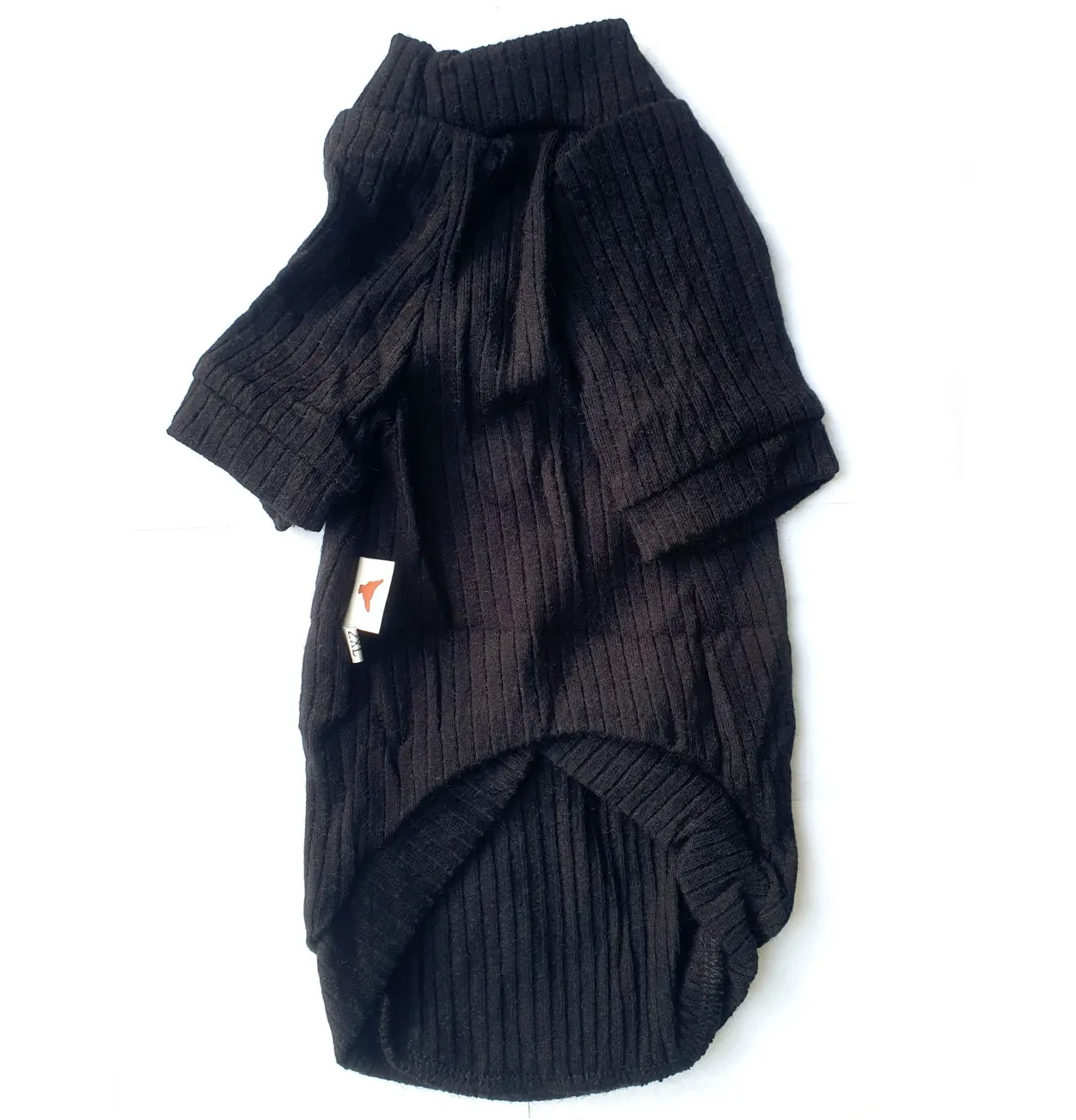 Sphynx Cat Ribbed Stretch Knit - Black
