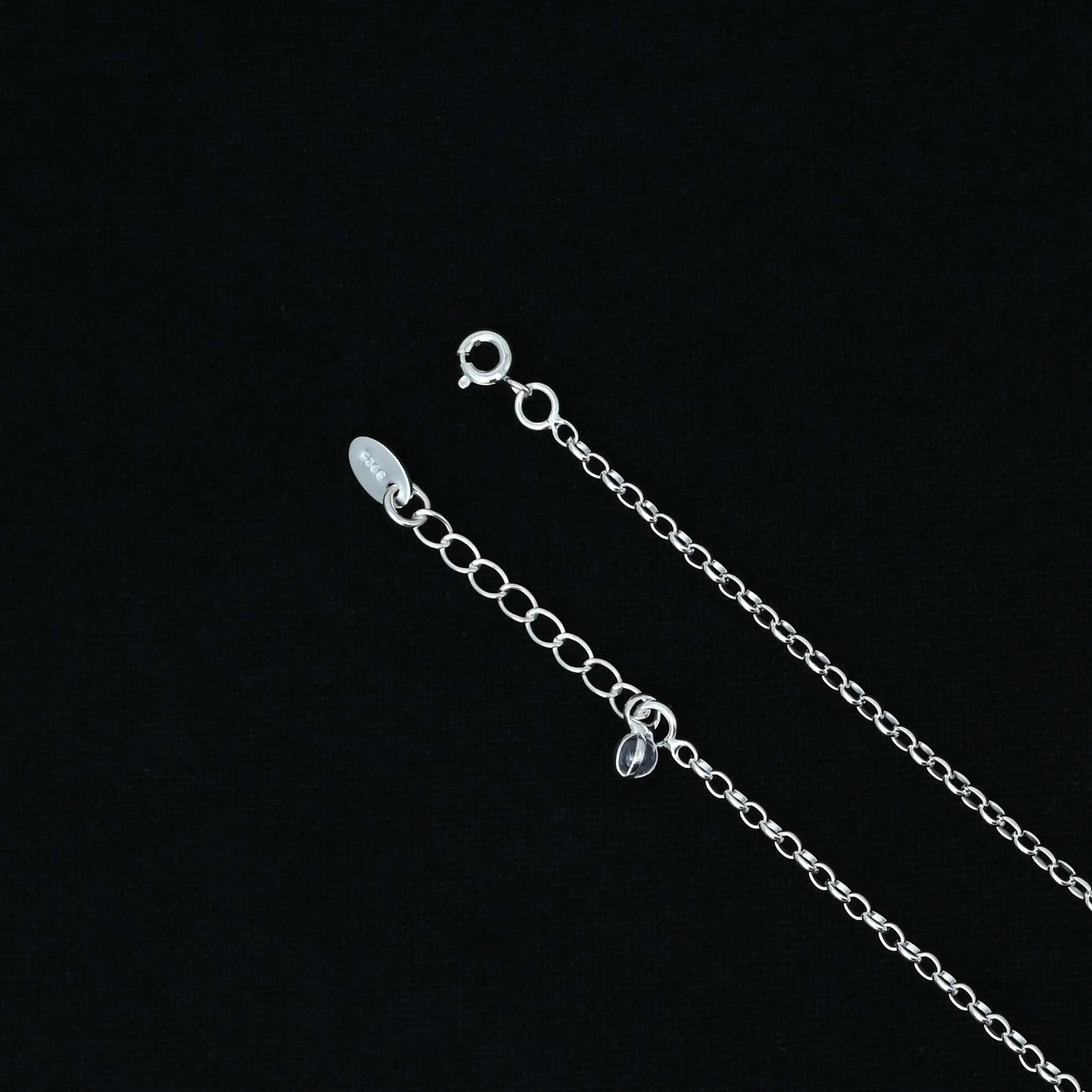 Sterling Silver Pink Stone Simple Design Payal