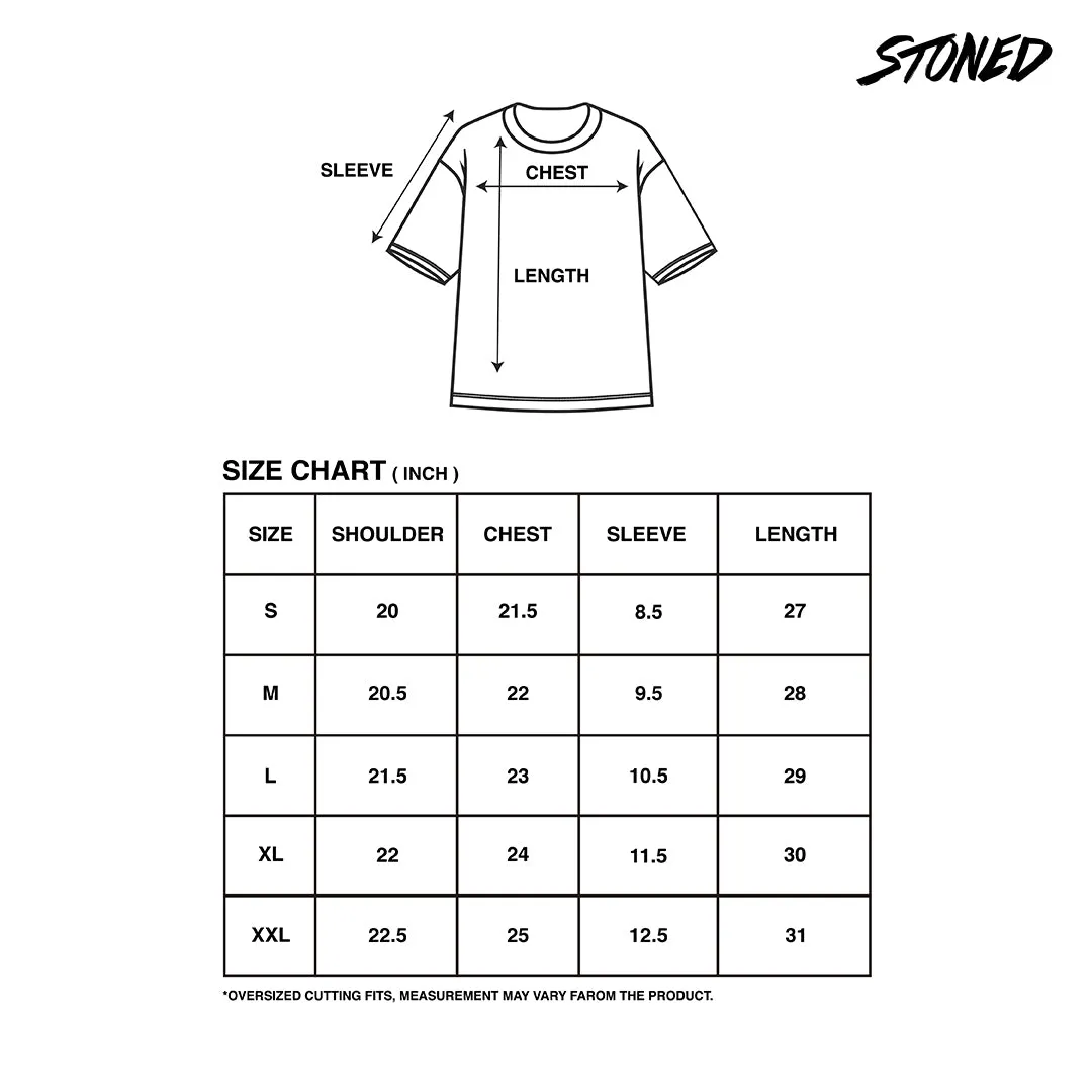 Stoned Retro : Flame Tee Black
