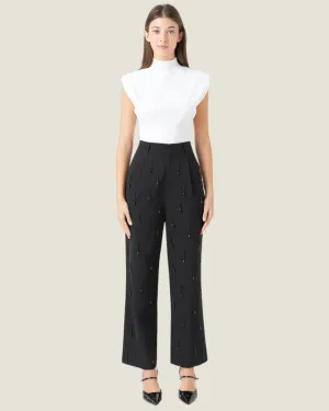 The Party Pants: Black Beaded Pants