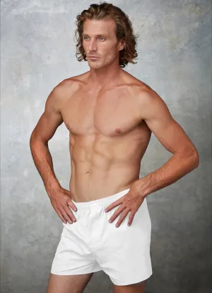 The Perfect Boxer Short in White Poplin
