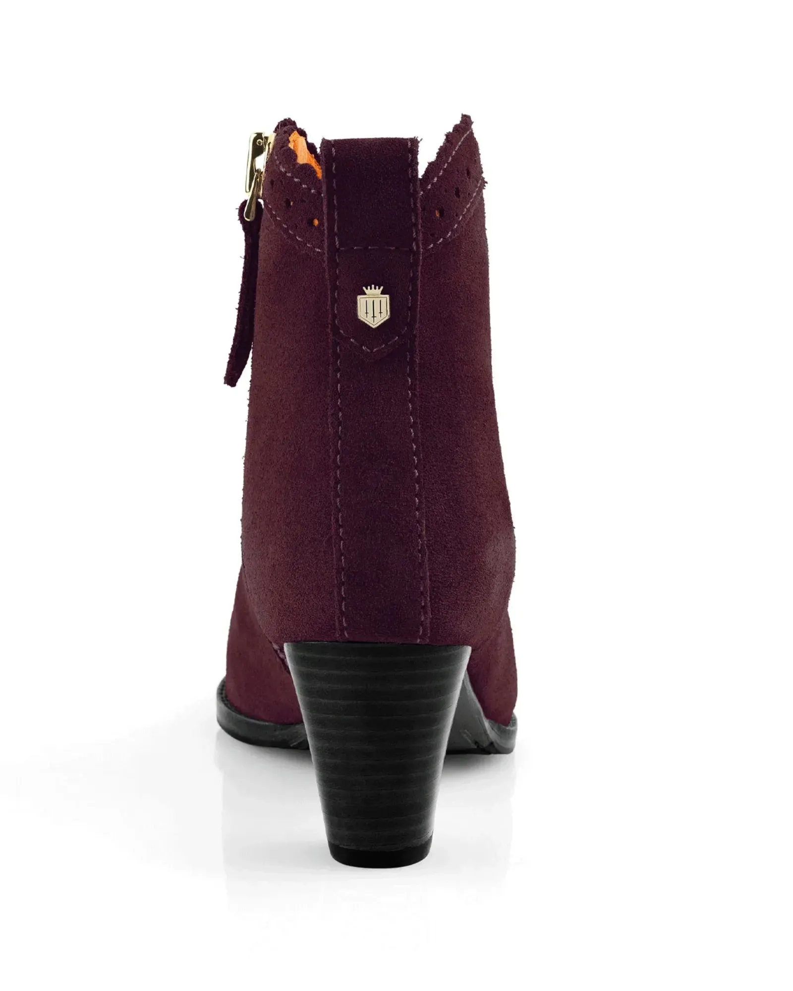 The Regina Ankle Boot - Plum Suede