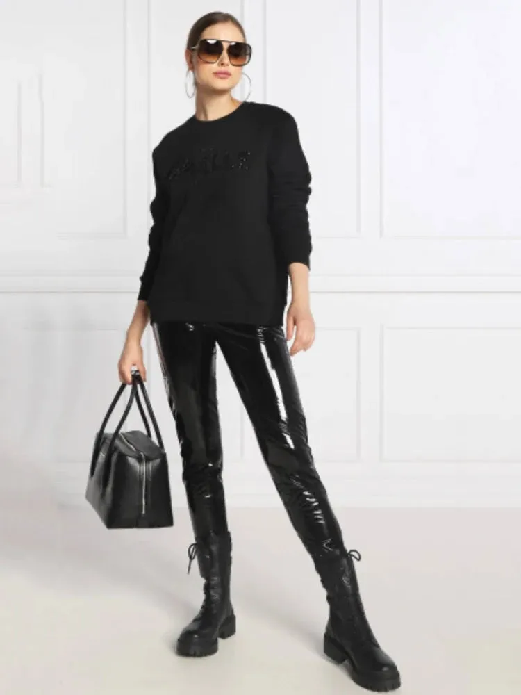 Trend4us High-Waist Glossy Latex Pants