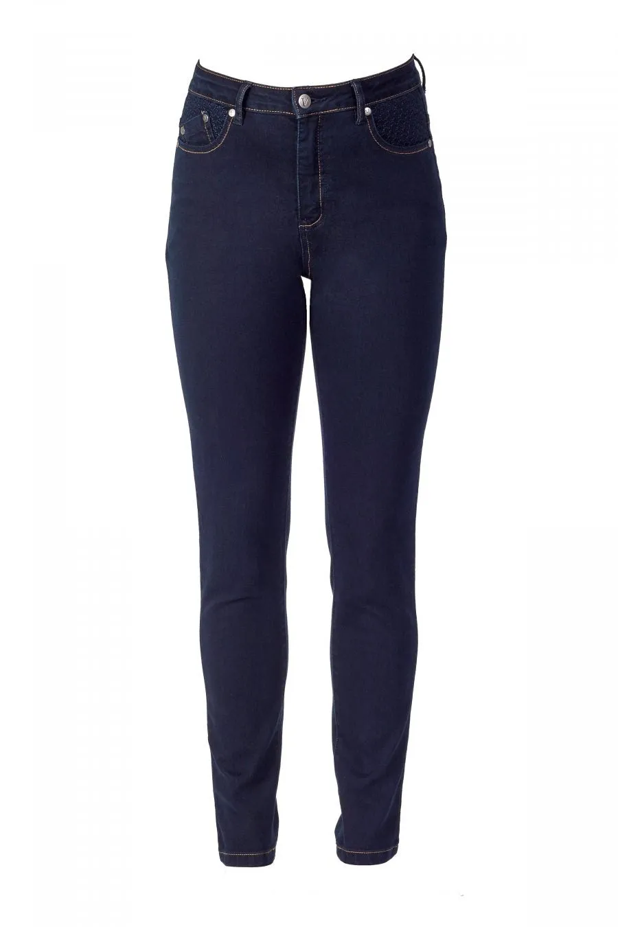 Vassalli Jeans Skinny Leg Basket Weave Detail