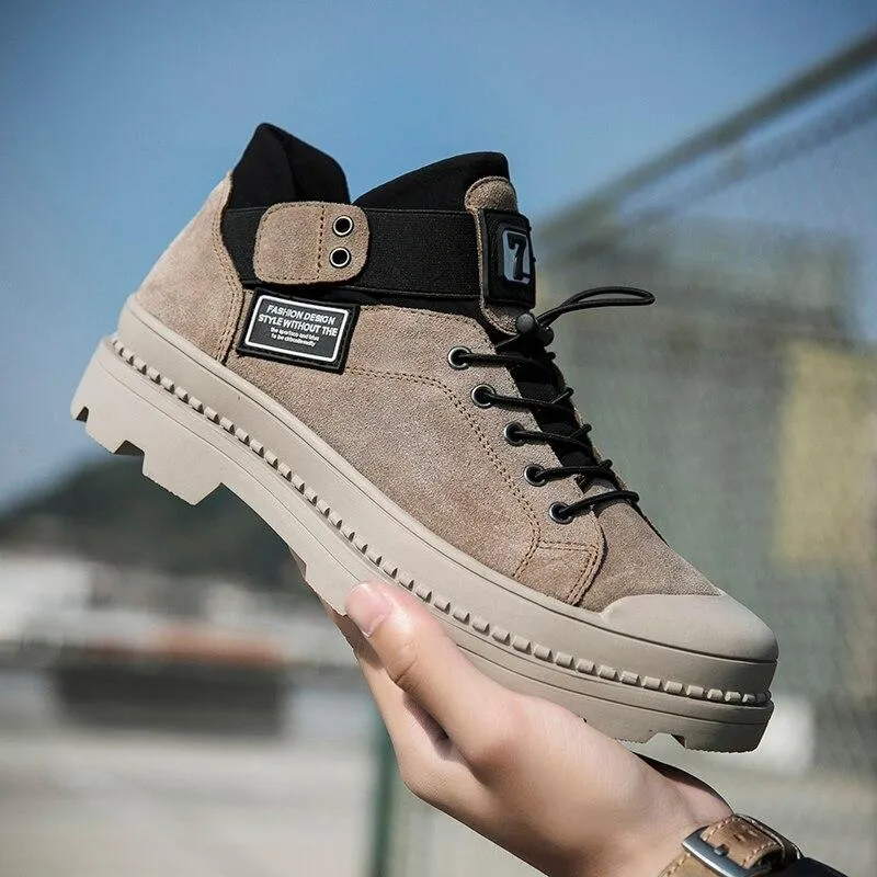 West Louis Design Ankle Suede Leather Boots