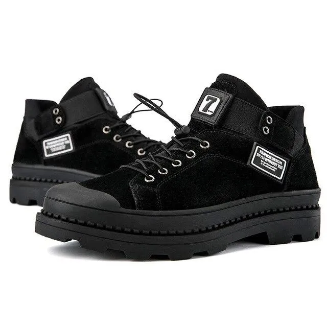 West Louis Design Ankle Suede Leather Boots