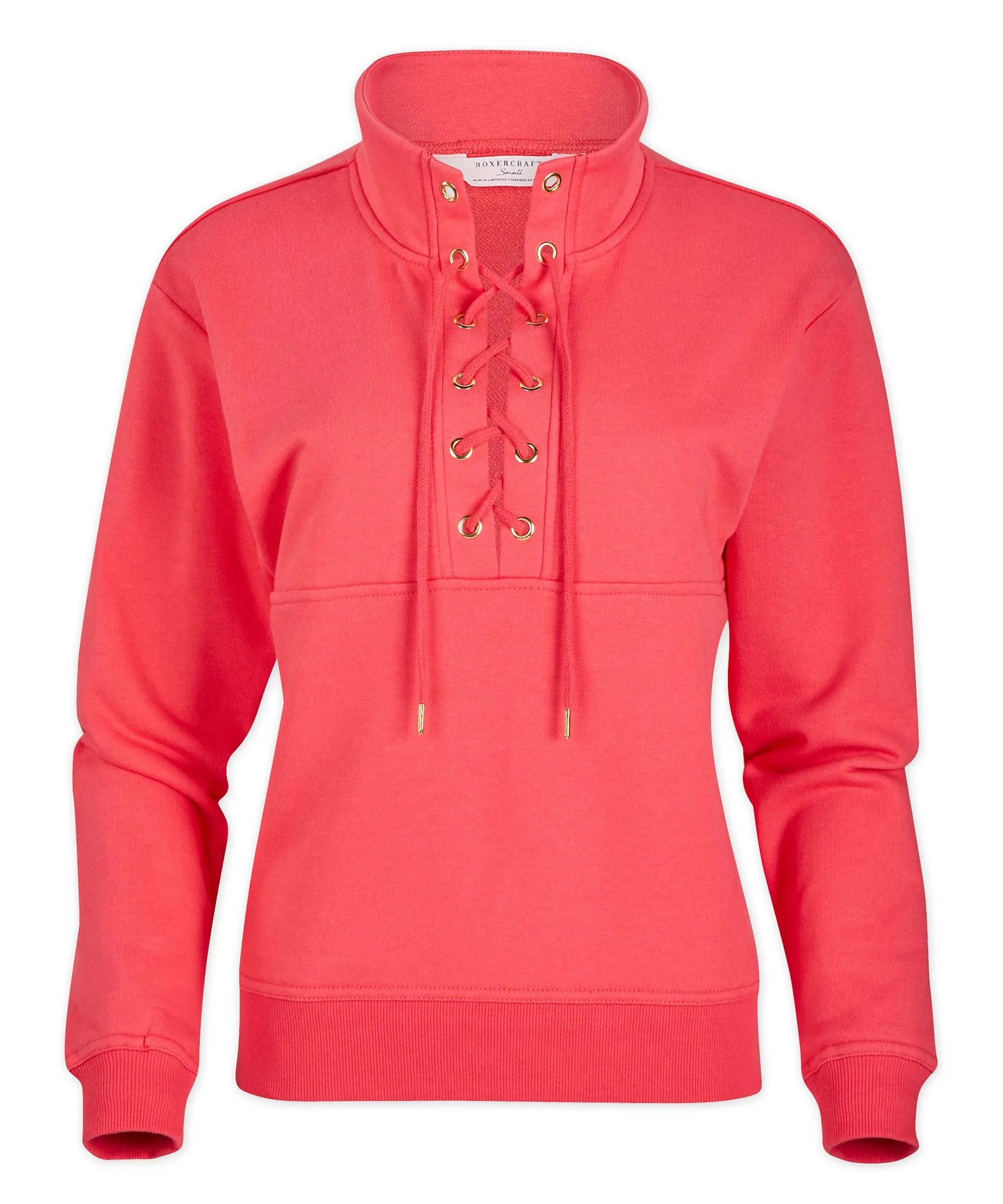 Women's Long Sleeve Lace Up Pullover