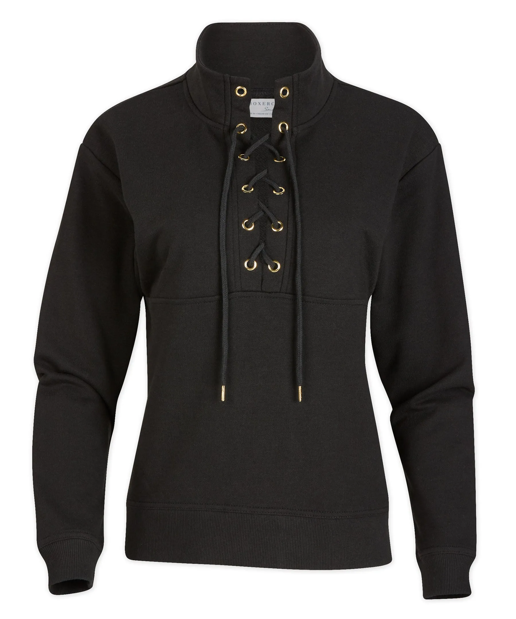 Women's Long Sleeve Lace Up Pullover