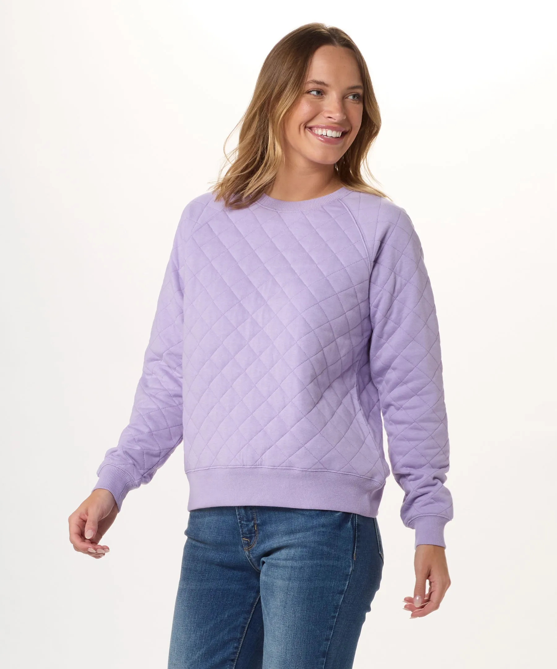 Women's Quilted Crew