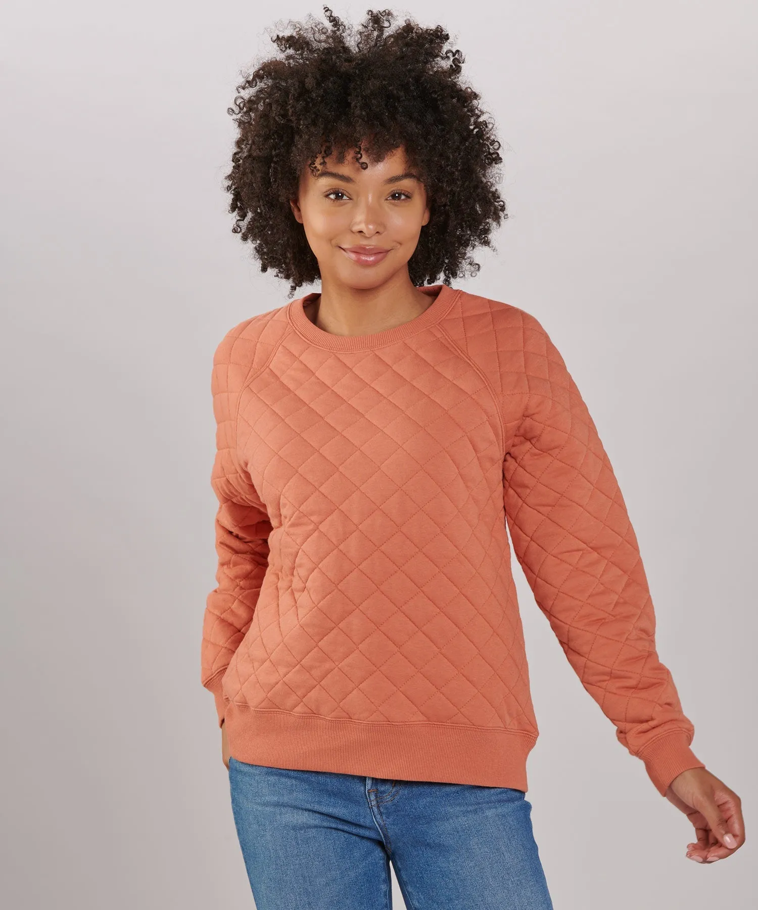 Women's Quilted Crew