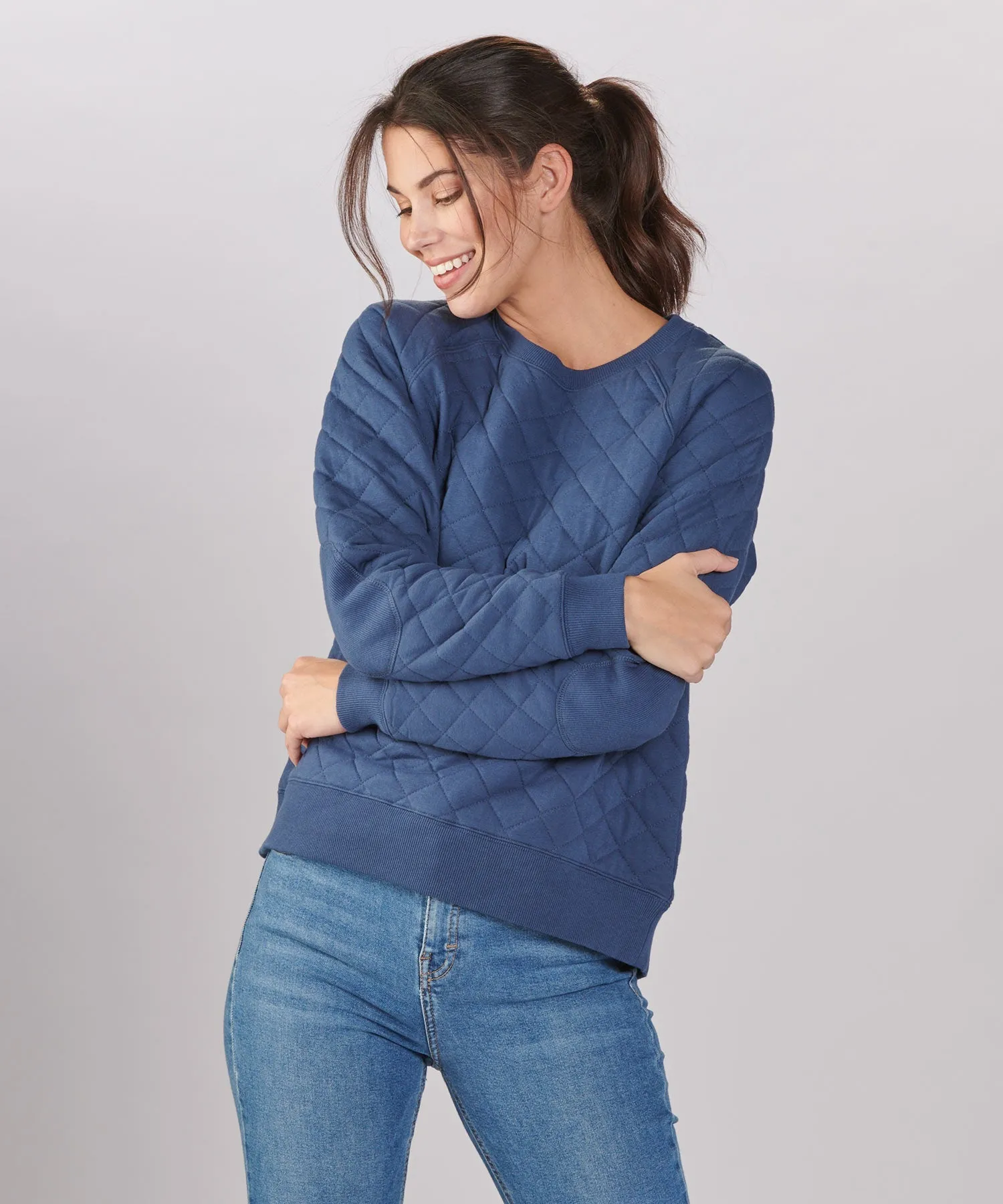 Women's Quilted Crew