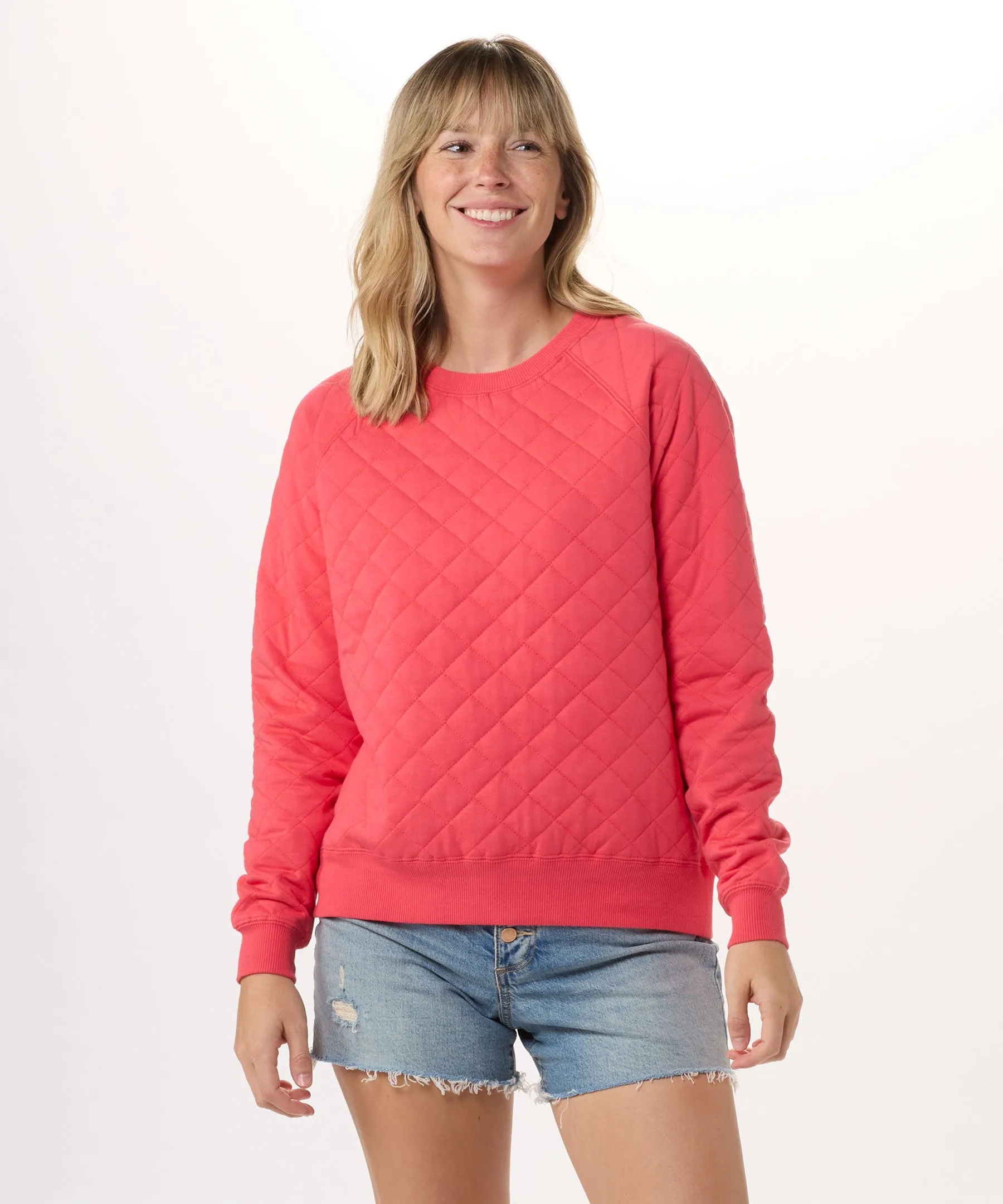 Women's Quilted Crew