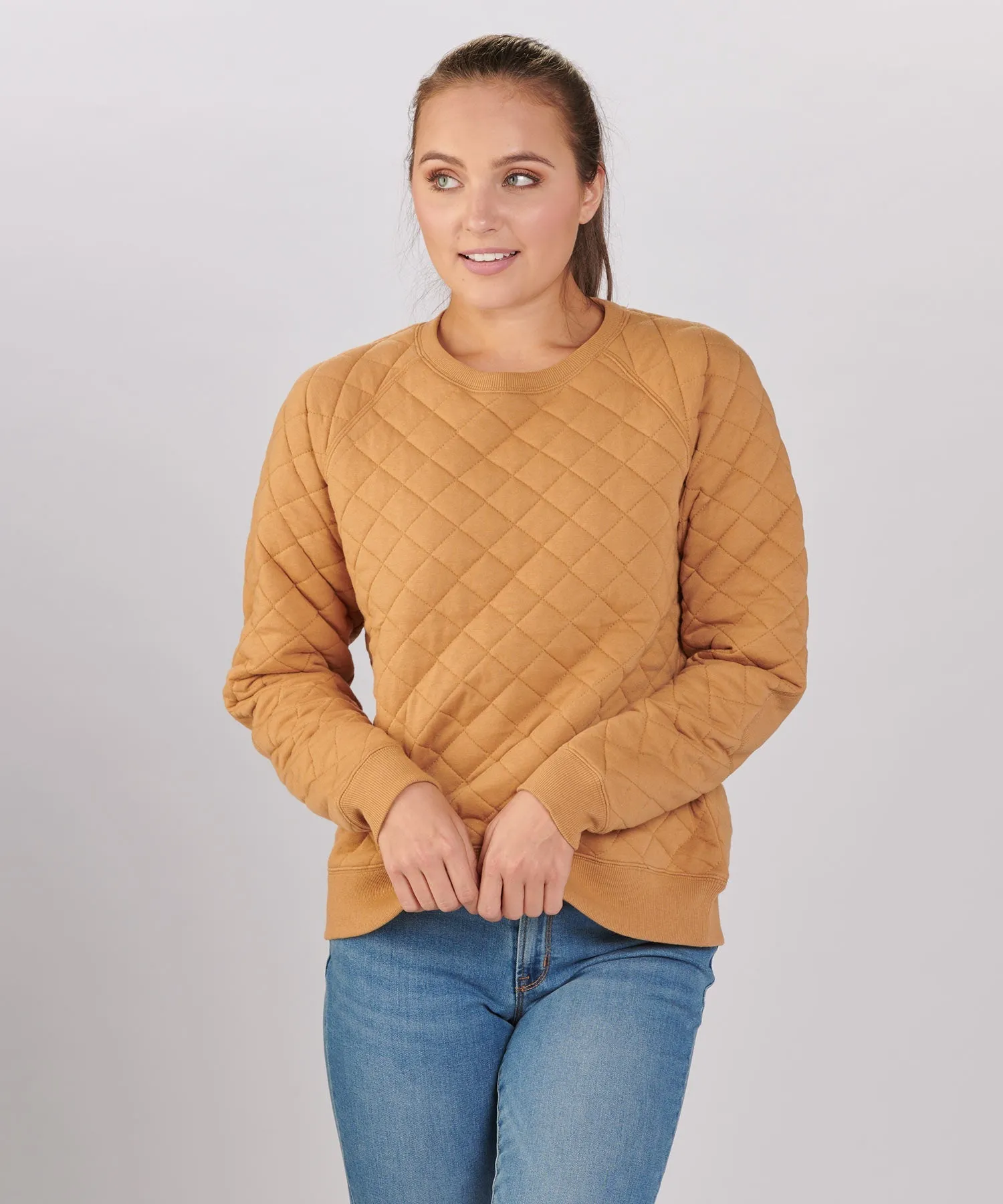 Women's Quilted Crew