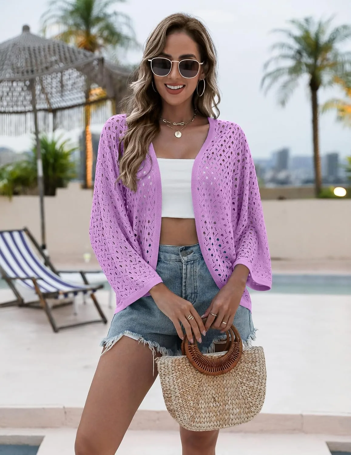Zeagoo Womens Summer Crochet Cardigan Sweaters