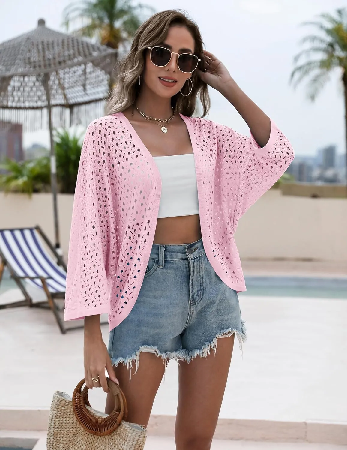 Zeagoo Womens Summer Crochet Cardigan Sweaters