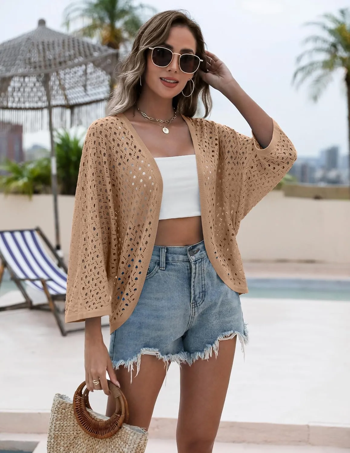 Zeagoo Womens Summer Crochet Cardigan Sweaters