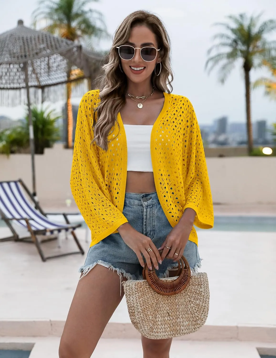 Zeagoo Womens Summer Crochet Cardigan Sweaters
