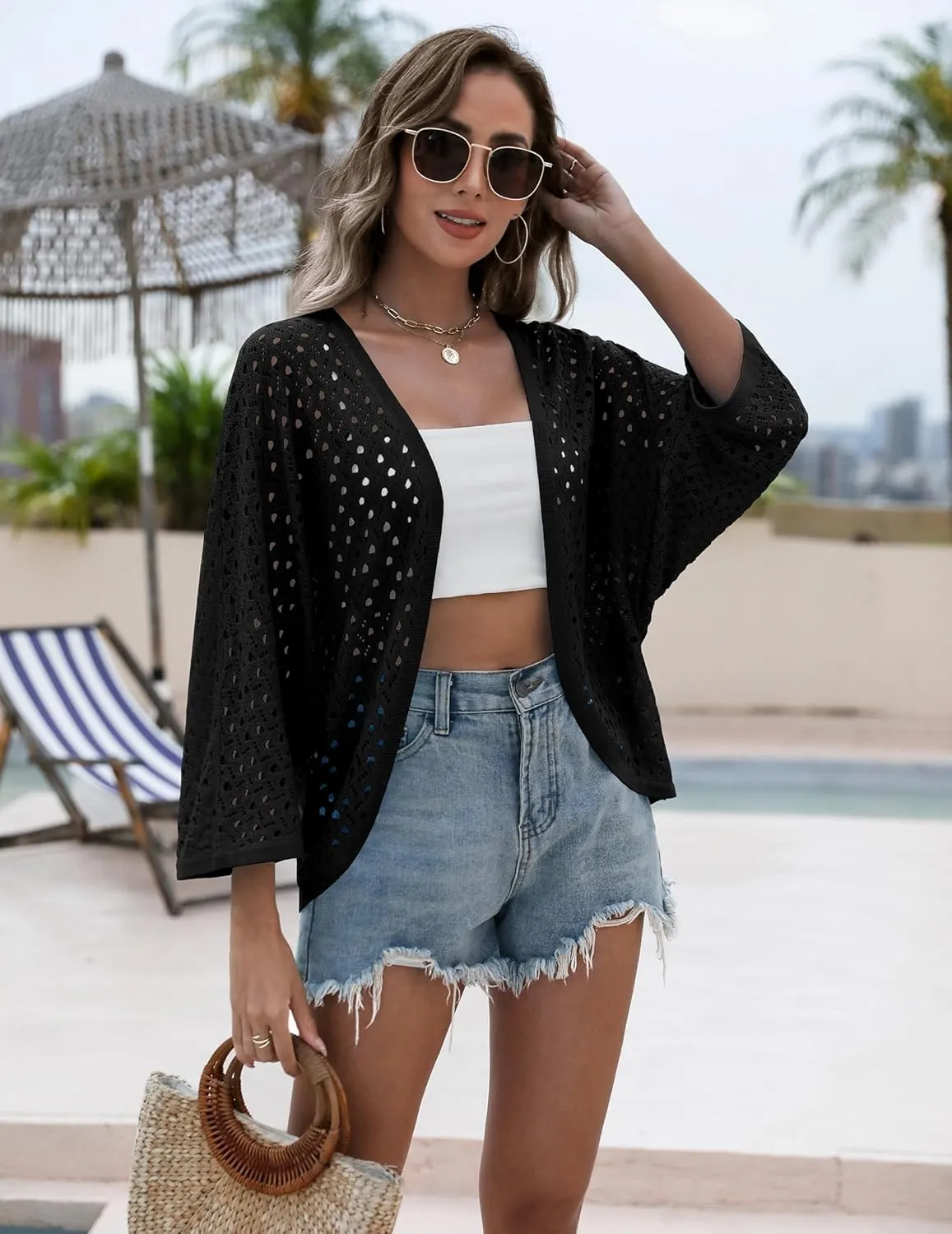 Zeagoo Womens Summer Crochet Cardigan Sweaters