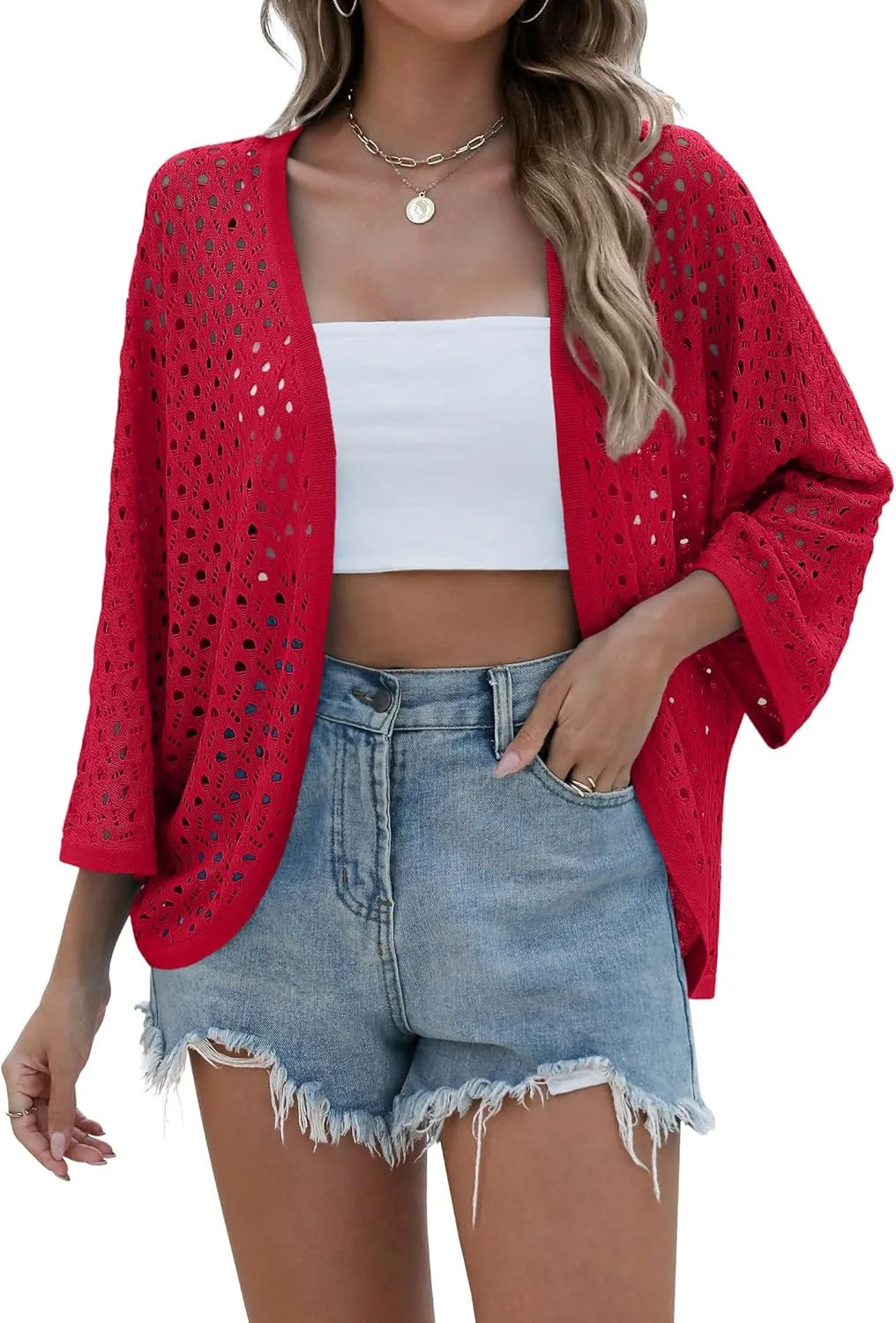 Zeagoo Womens Summer Crochet Cardigan Sweaters