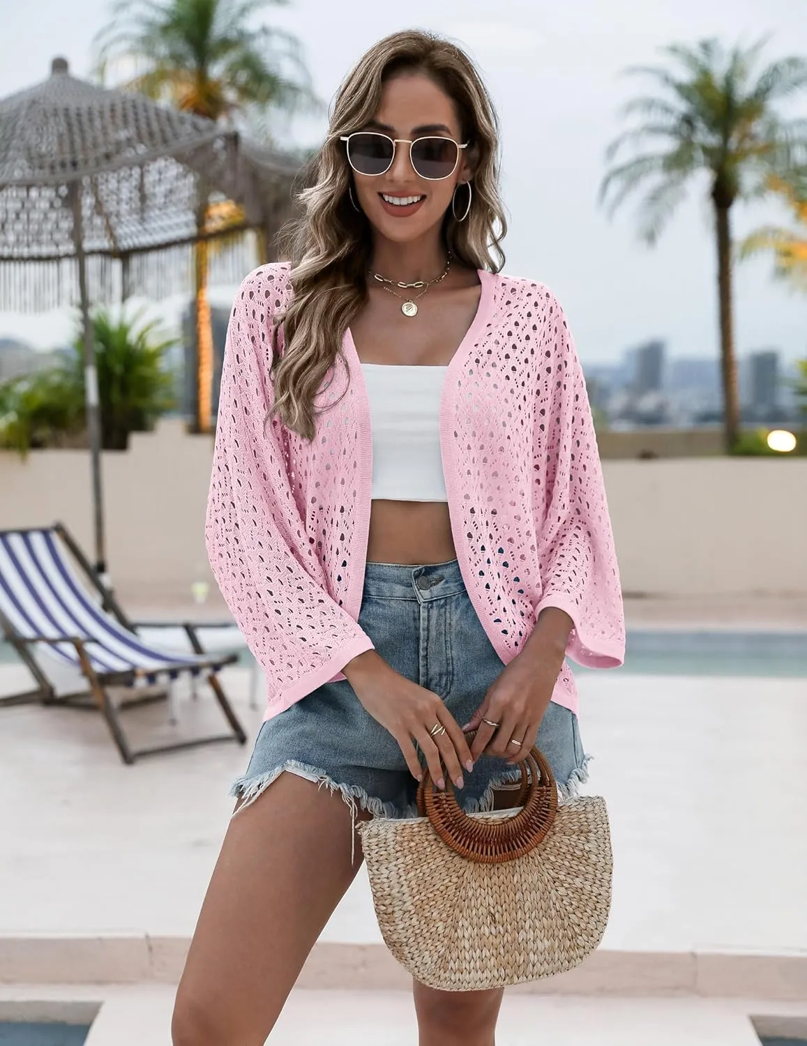 Zeagoo Womens Summer Crochet Cardigan Sweaters