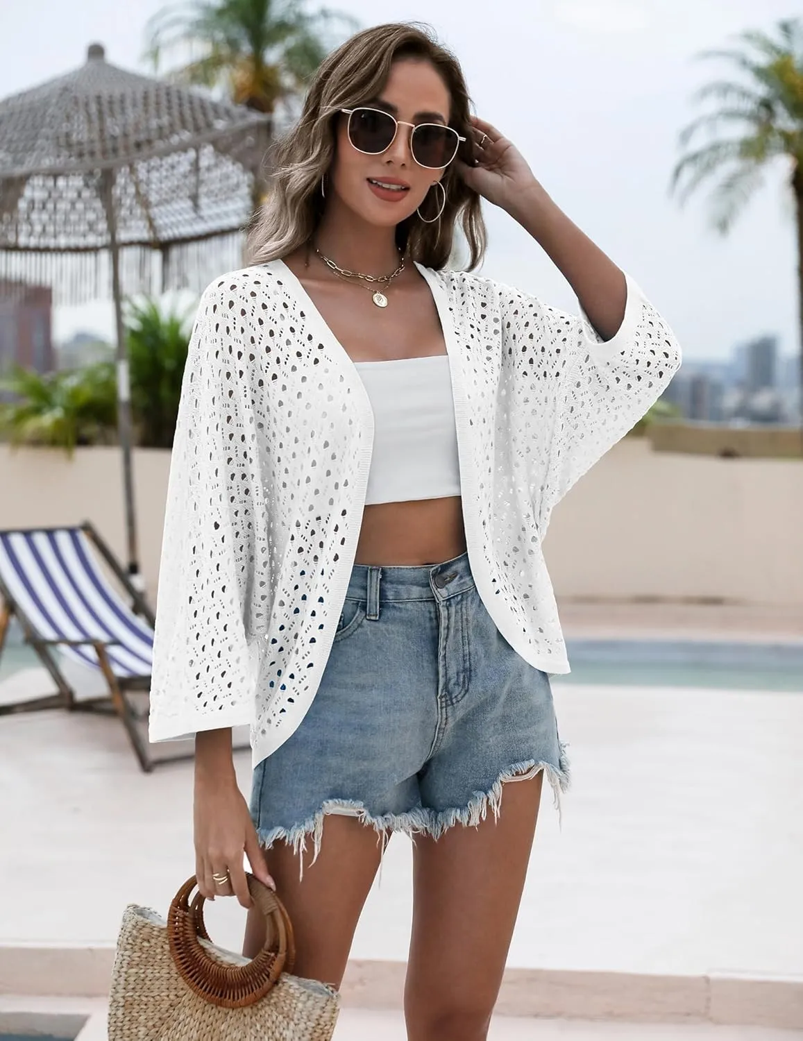 Zeagoo Womens Summer Crochet Cardigan Sweaters
