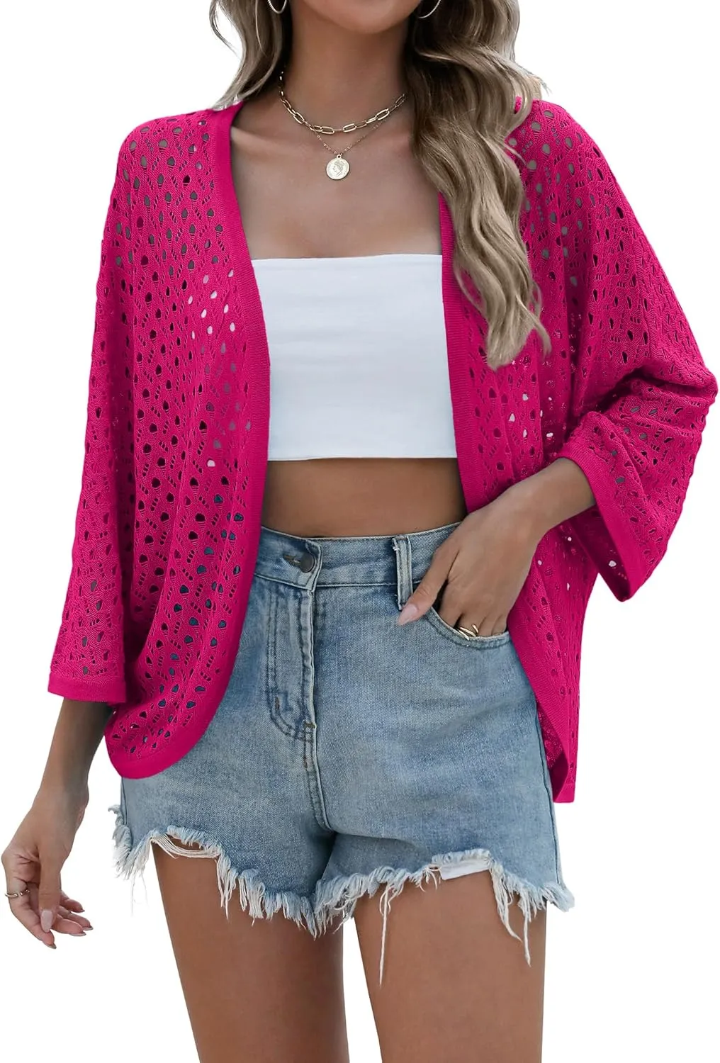 Zeagoo Womens Summer Crochet Cardigan Sweaters