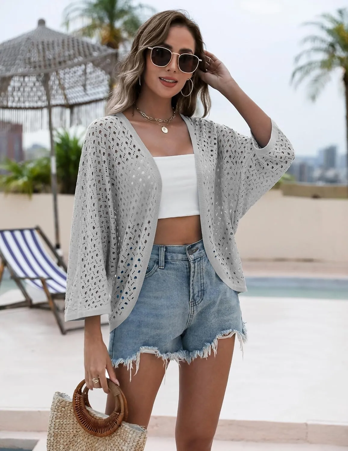 Zeagoo Womens Summer Crochet Cardigan Sweaters