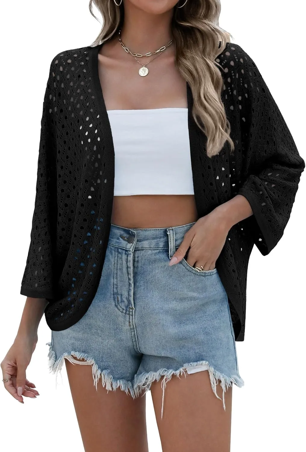 Zeagoo Womens Summer Crochet Cardigan Sweaters