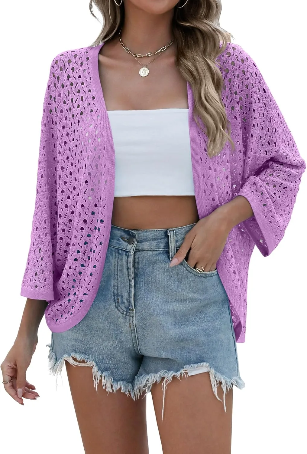 Zeagoo Womens Summer Crochet Cardigan Sweaters
