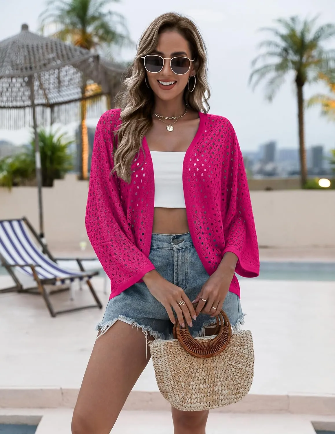 Zeagoo Womens Summer Crochet Cardigan Sweaters