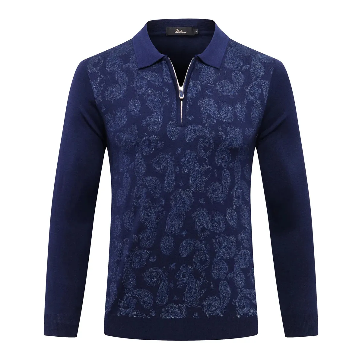 Zipper Comfort Business Style Wool Sweater