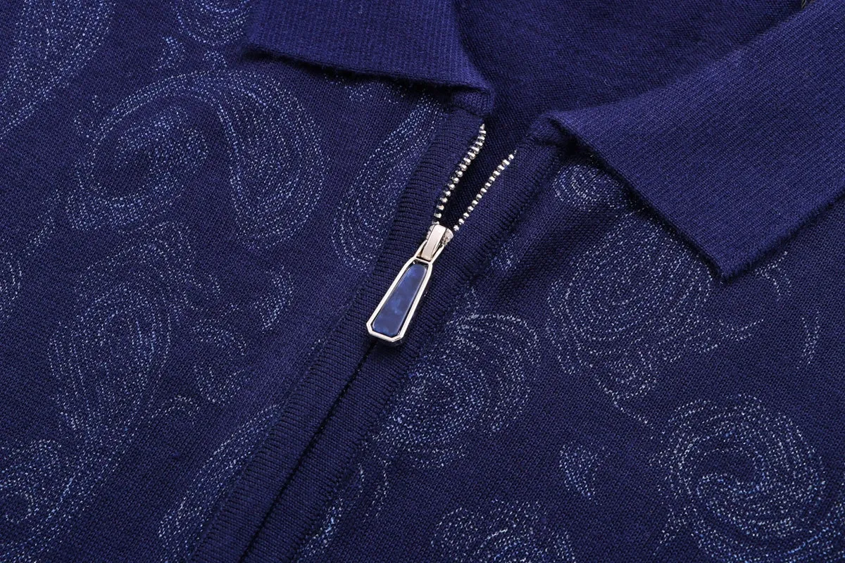 Zipper Comfort Business Style Wool Sweater