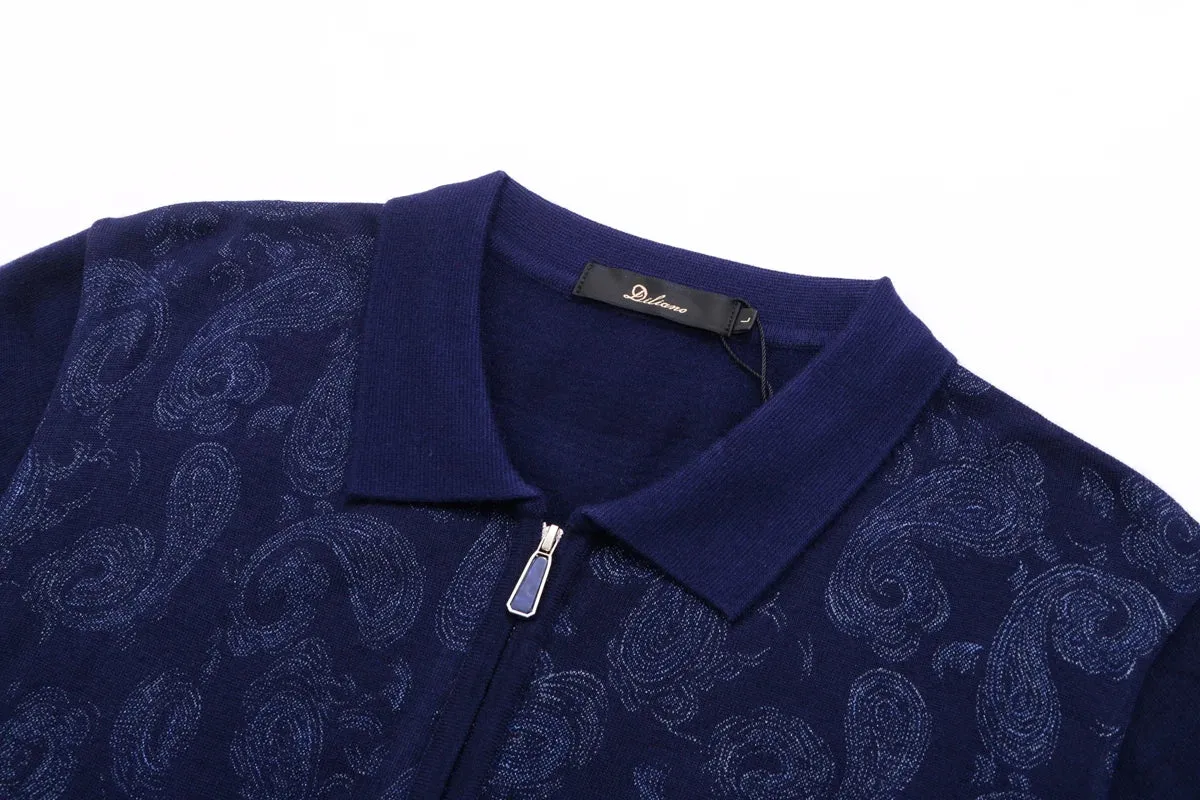Zipper Comfort Business Style Wool Sweater