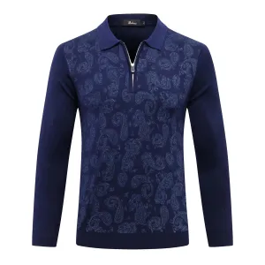 Zipper Comfort Business Style Wool Sweater